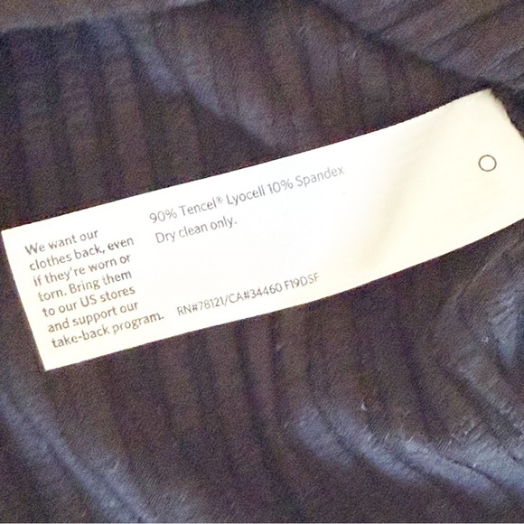 Eileen Fisher Black Ribbed Sleeveless  Mock Neck SP - Picture 6 of 7